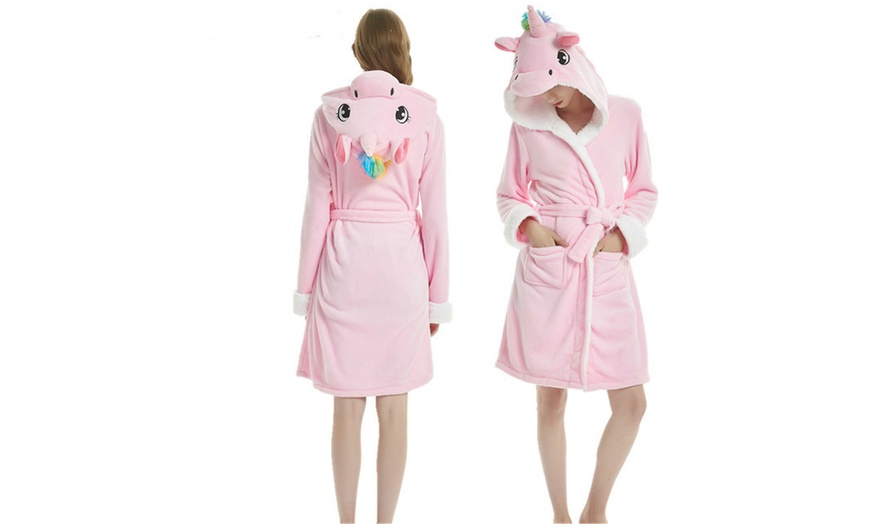 Image 5: Women's Unicorn Bathrobe