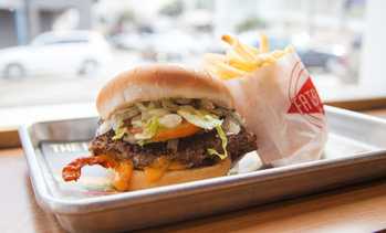 Burger, Side and Bottomless Drink