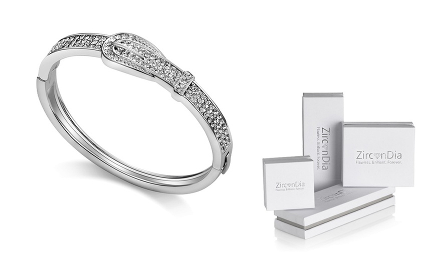 Image 2: 18ct White Gold-Plated Bangles