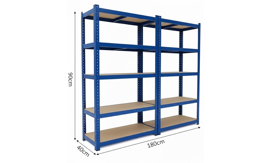 Image 4: Set di 2 scaffali in metallo con 5 ripiani