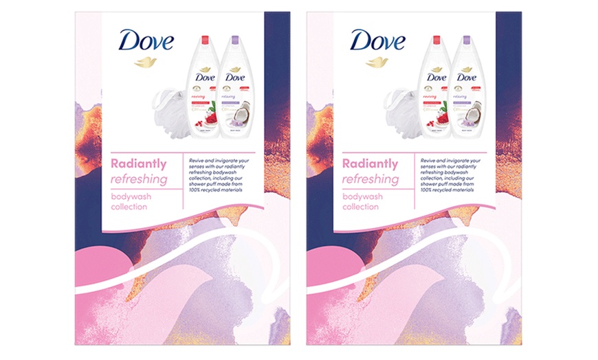 Image 6: Up to Four Dove Radiantly Refreshing Body Wash Collection Sets