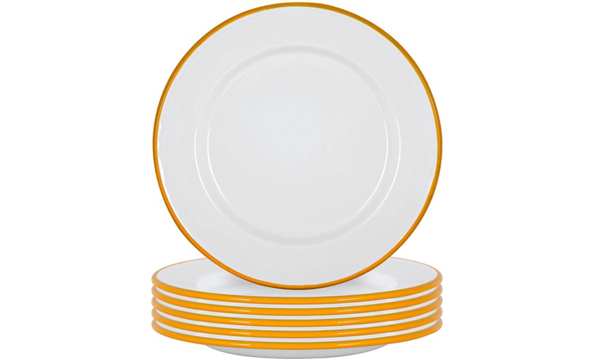 Image 18: Argon Tableware Enamel Dinner Plates