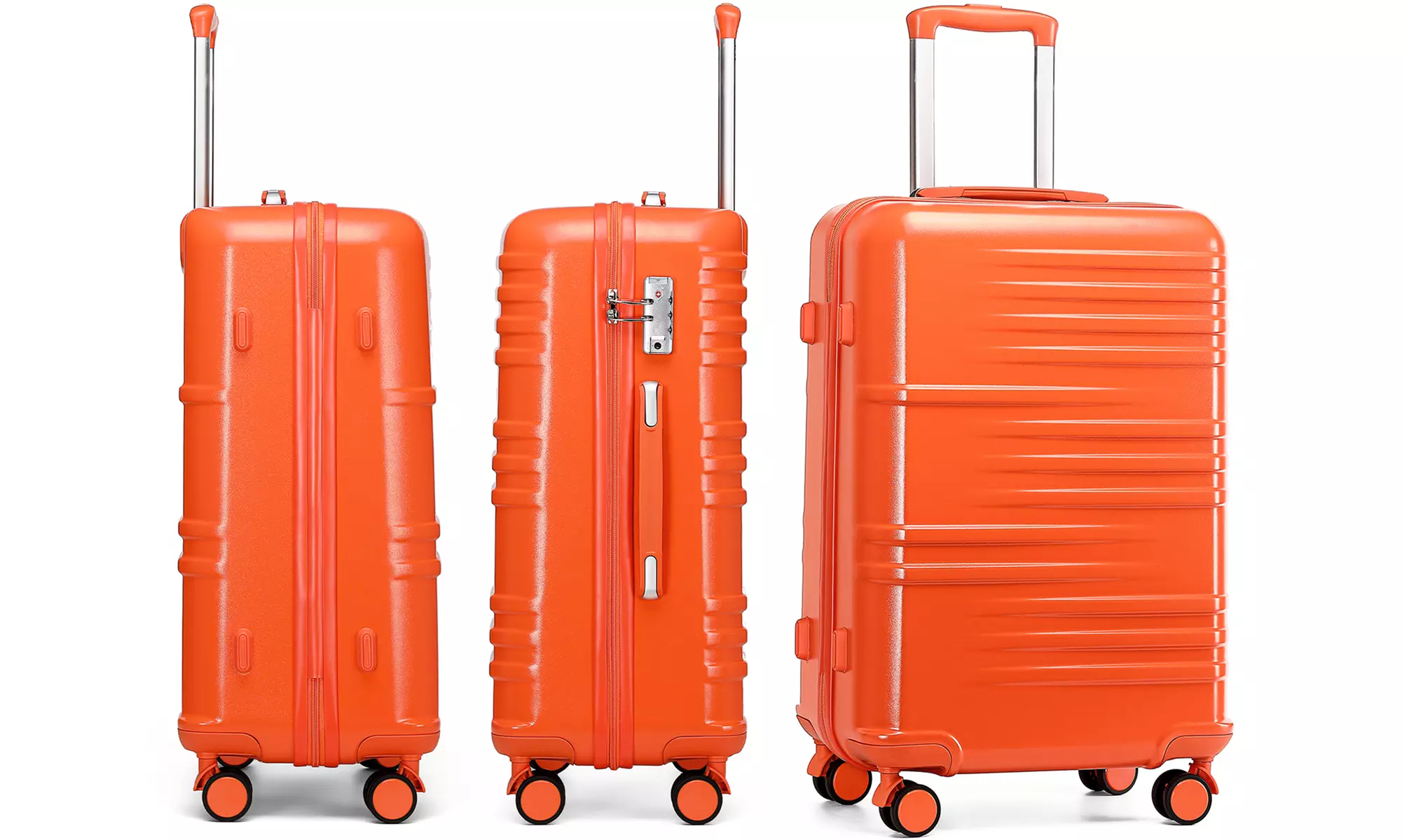 One- or Three-Piece British Traveller ABS Suitcase with Lock