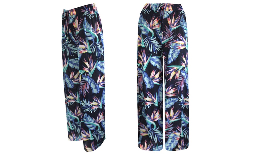 Image 5: Floral Printed Palazzo Trousers