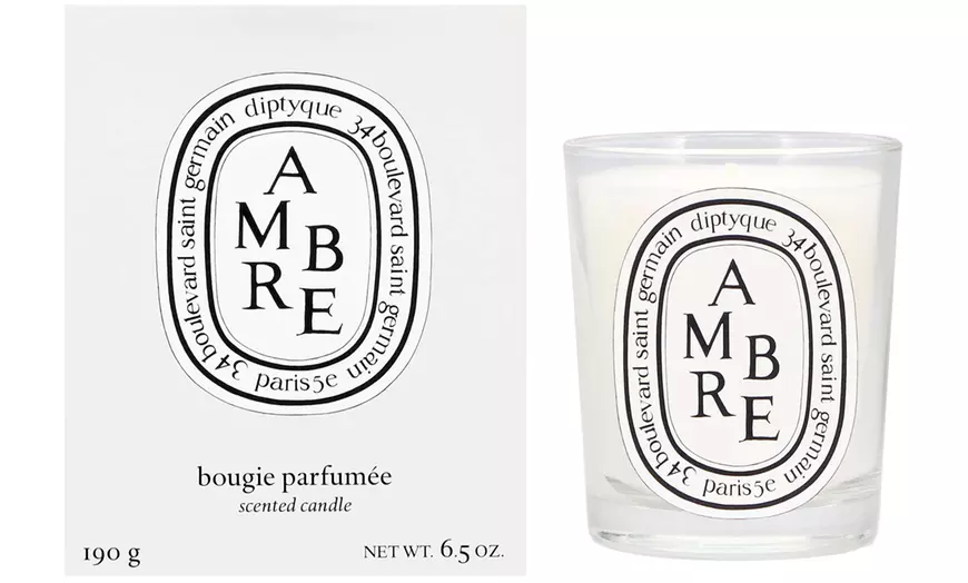 Image 1: Diptyque Ambre Scented Candle 190g in Gift Box