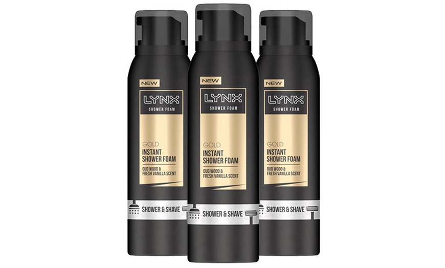 Image 3: Three-Pack of Lynx Shower and Shave Foam 200ml