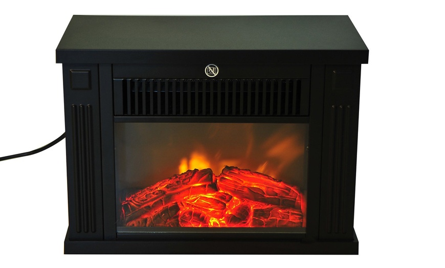 Image 2: HomCom Freestanding Fireplace