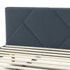 Image 12: Letto imbottito in tessuto con doghe in legno e vano contenitore