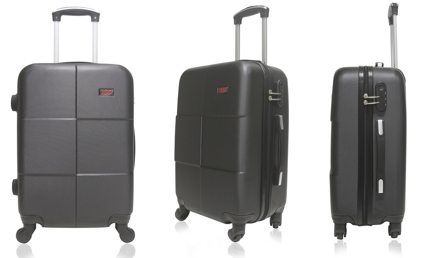 Image 3: Black Three-Piece Luggage Sets