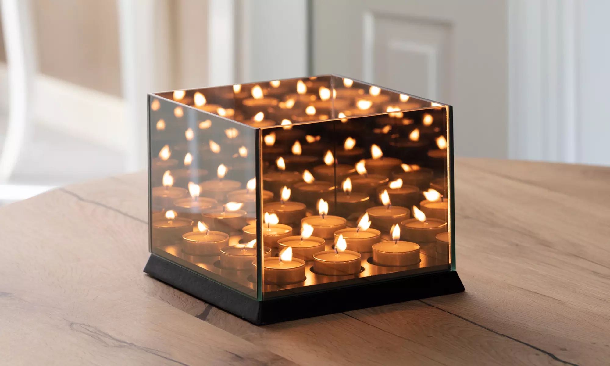 Photophore en verre miroir avec effet 3D - Second Medium