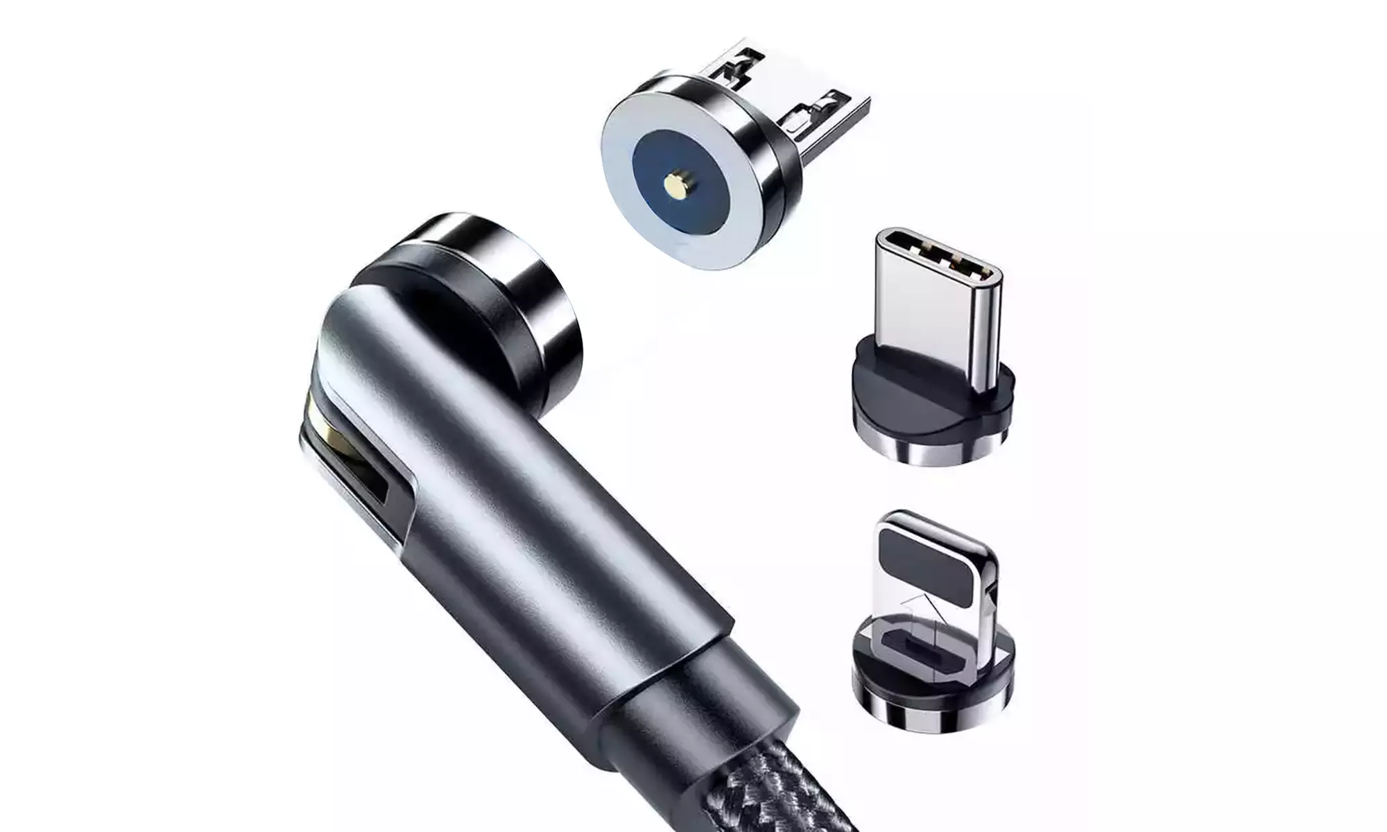 Cable magnético 3 en 1 de carga rápida y transferencia de datos Statik 360 - Primary Image