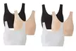 Pack de 3 ou 6 brassières confortables en dentelle jusqu'au 2XL - Second Medium