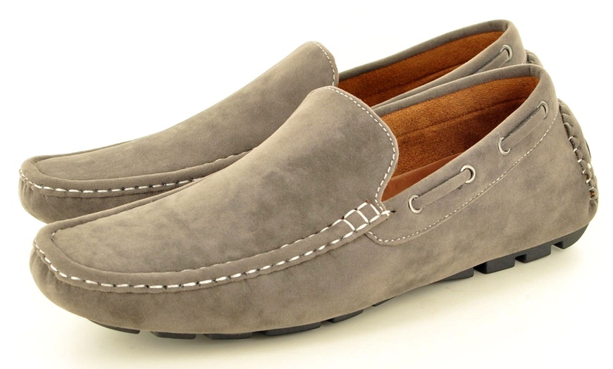 Image 50: Men's Faux Suede Casual Loafers