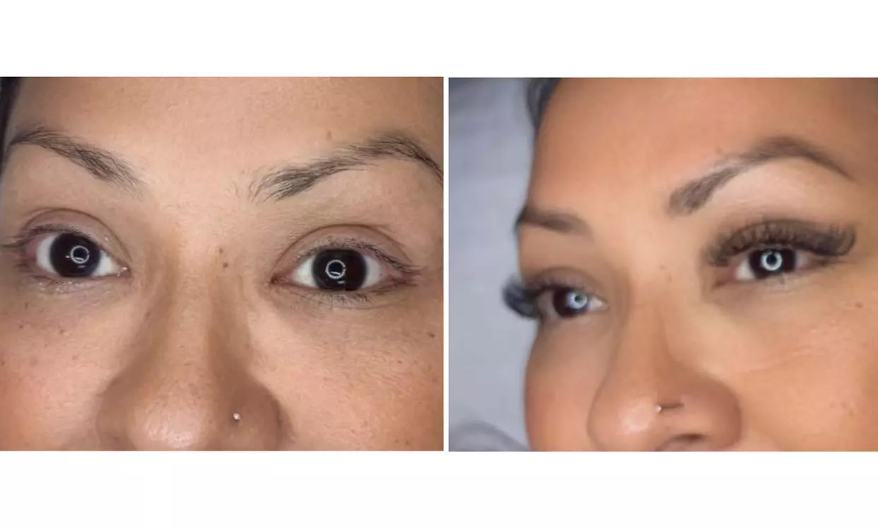 Classic or Hybrid Full Set Eyelash Extensions with Fill-In Option