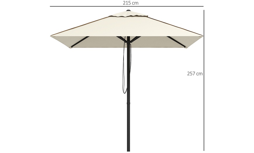 Image 4: Outsunny Square Canopy Parasol