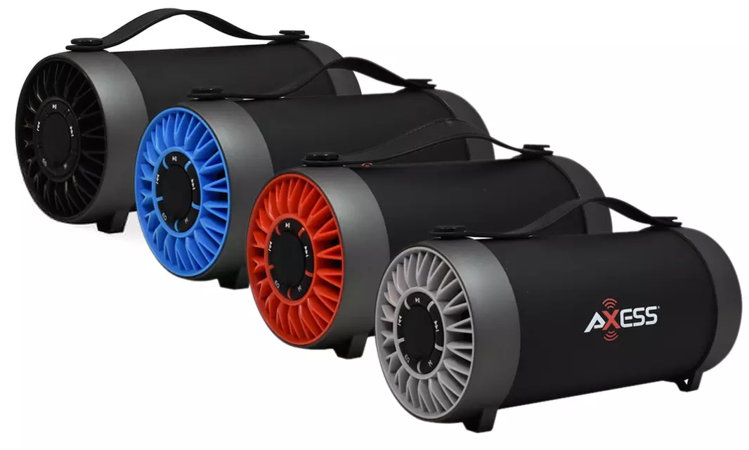AXESS SPBT1059 Portable Indoor/Outdoor Bluetooth Speaker with Rechargeable Battery and 4" Subwoofer - Primary Image