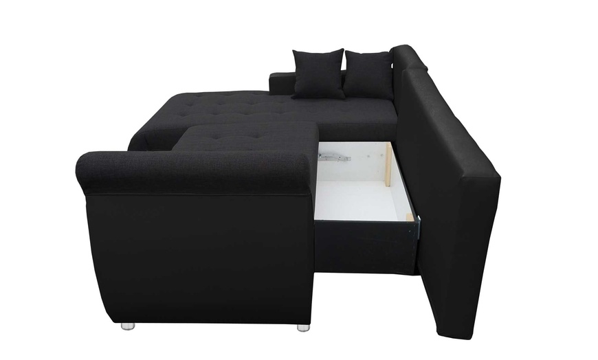 Image 3: Four-Seater Sofa Bed with Storage