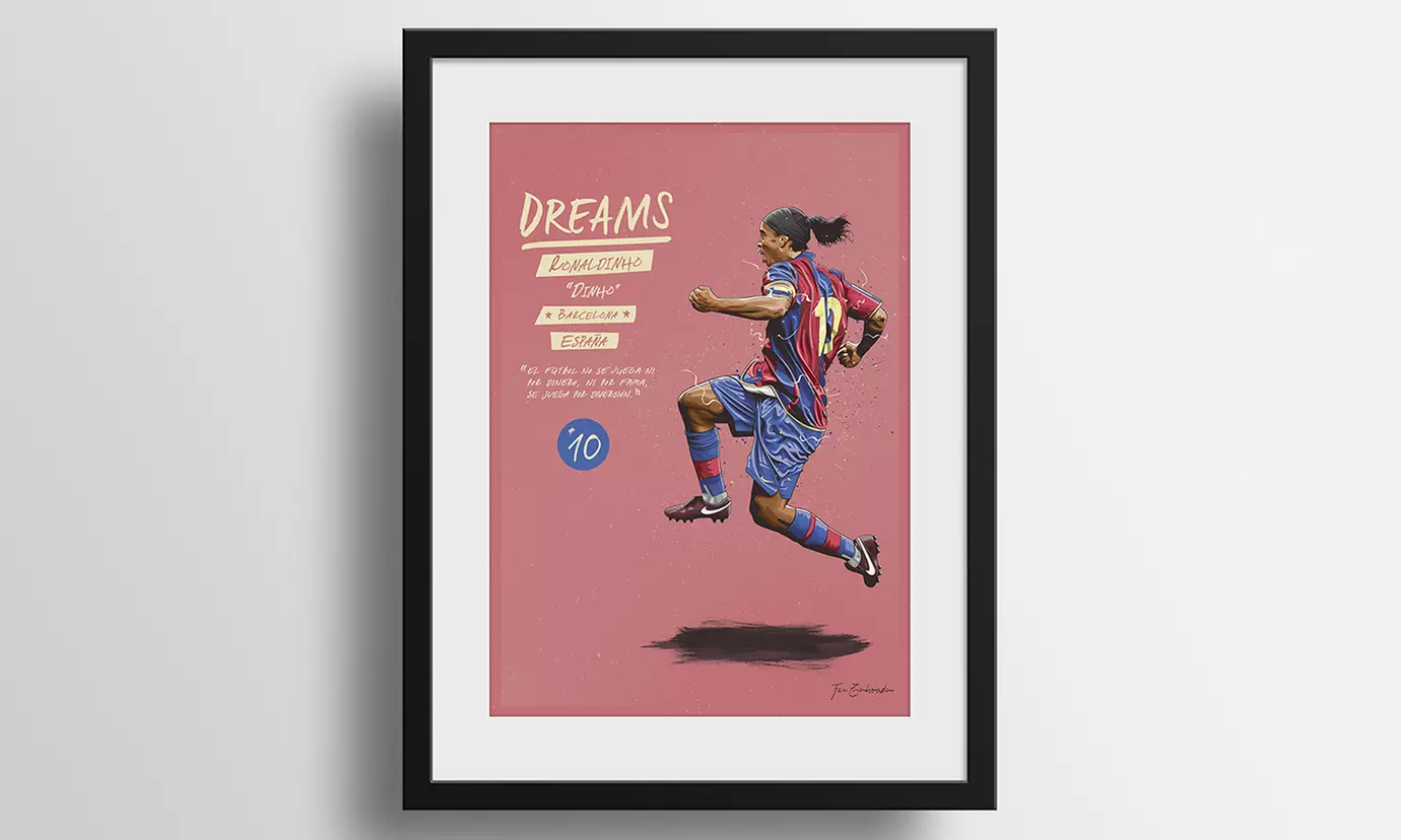 Cuadro con ilustración de fútbol