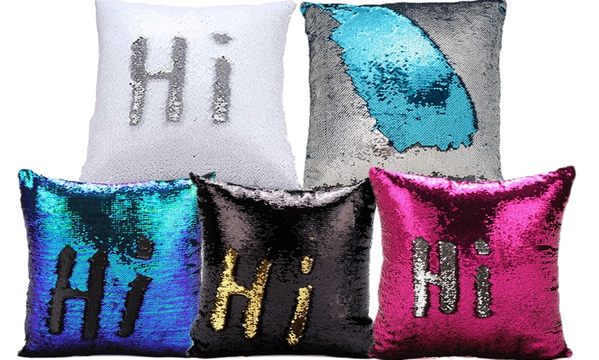 Image 2: Decorative Sequin Pillow Cases