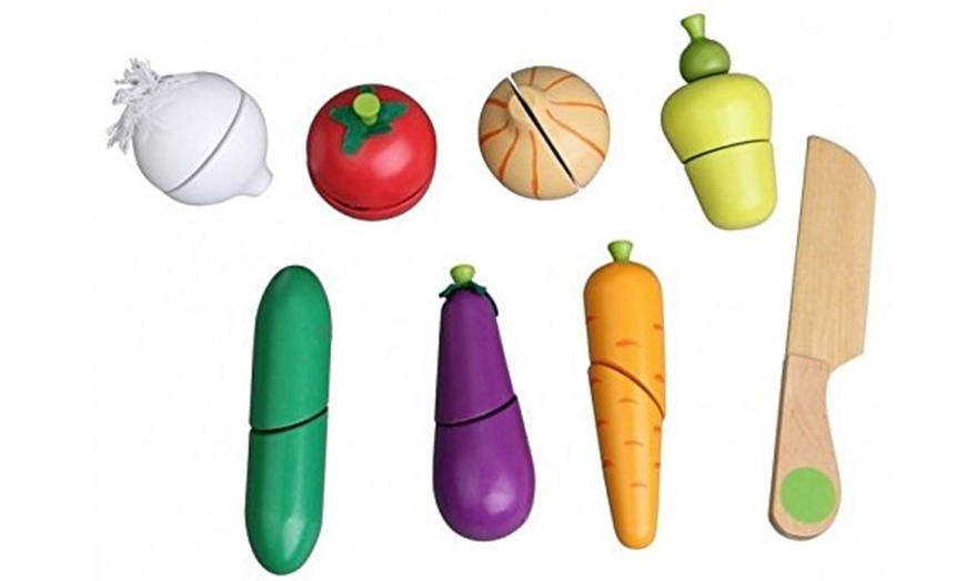 Image 7: Lelin Toy Vegetable or Fruit Cut-Up Set