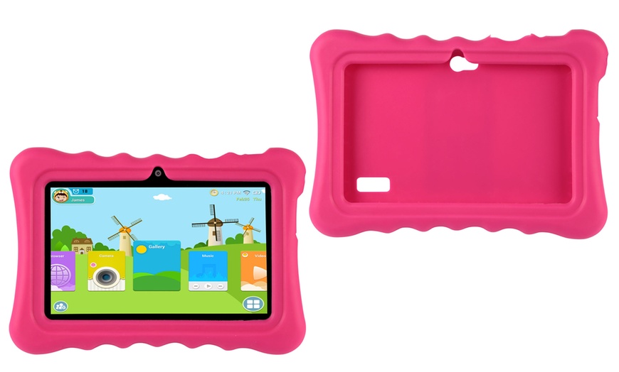 Image 9: 7'' 8GB Kids Tablet + Bumper Case