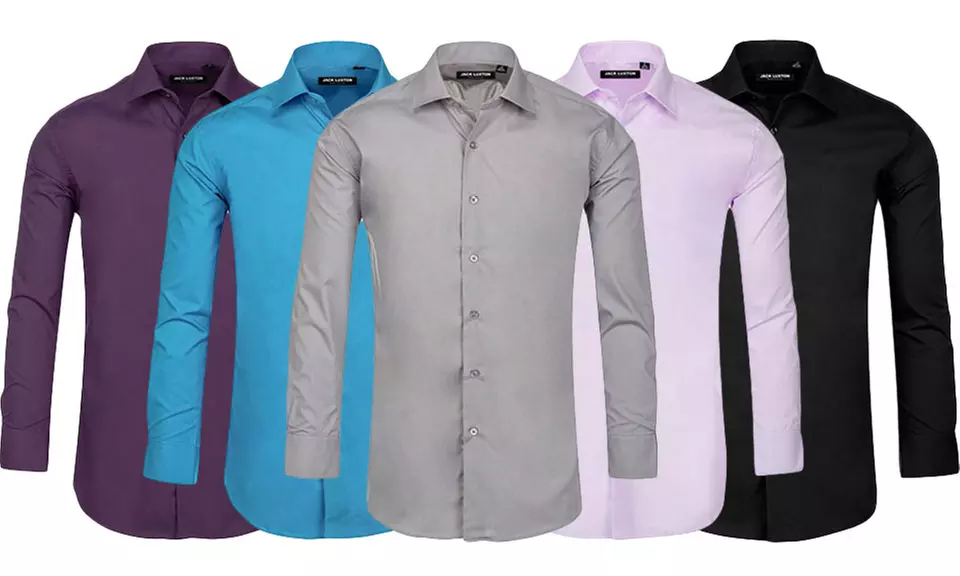 Jack Luxton Men's Slim-Fit Wrinkle-resistant Dress Shirt - Primary Image
