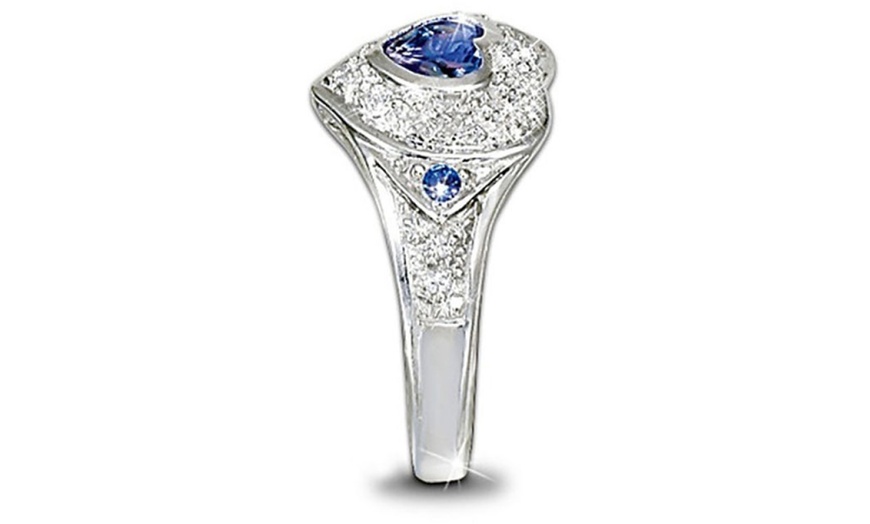 Image 3: Blue Heart Crystal Ring