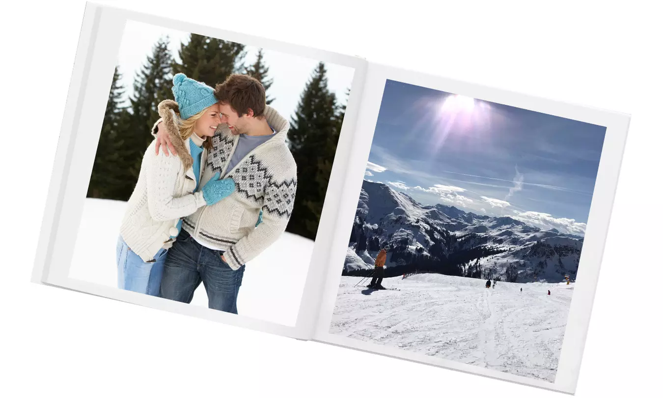 Quadratisches Hardcover-Fotoalbum 30 x 30 cm mit bis zu 144 Seiten