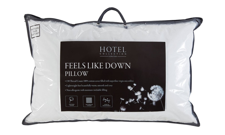 Image 1: Julian Charles Home Feels Like Down Hotel Pillow - Medium/Firm Filling