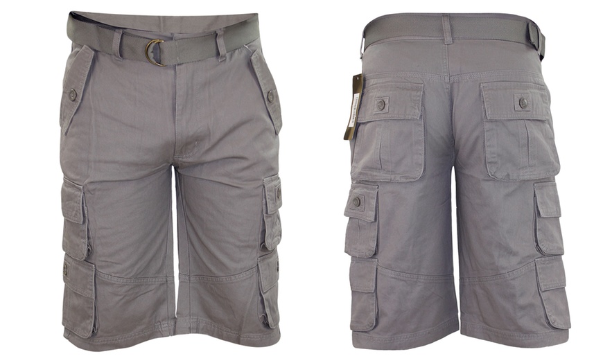 Image 5: Men's 100% Cotton Cargo Shorts