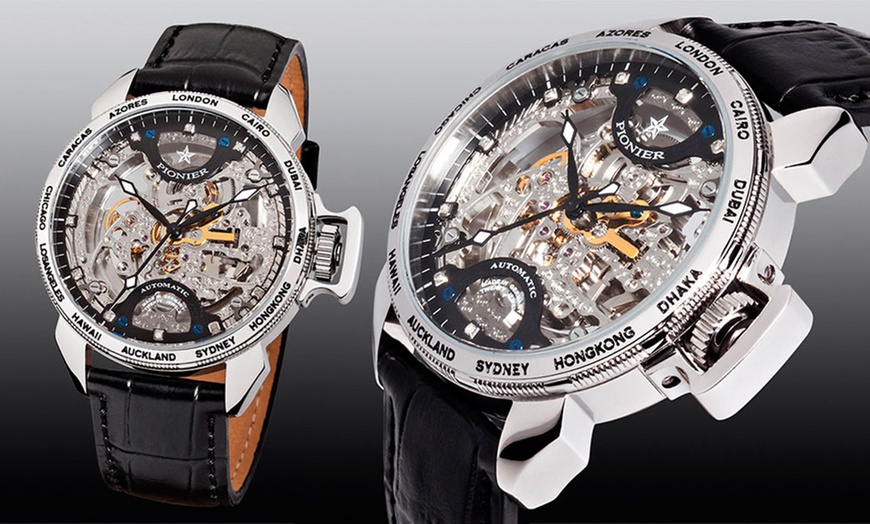 Image 6: Men's Diamond Mechanical Watches