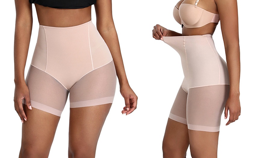 Image 4: Breathable High Waist Body Control Shaper Shorts