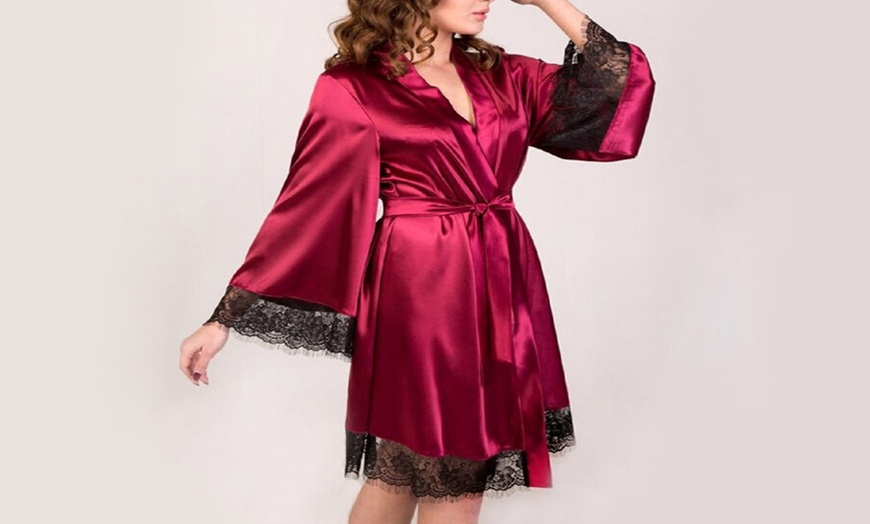 Image 6: Satin Nightwear Kimono