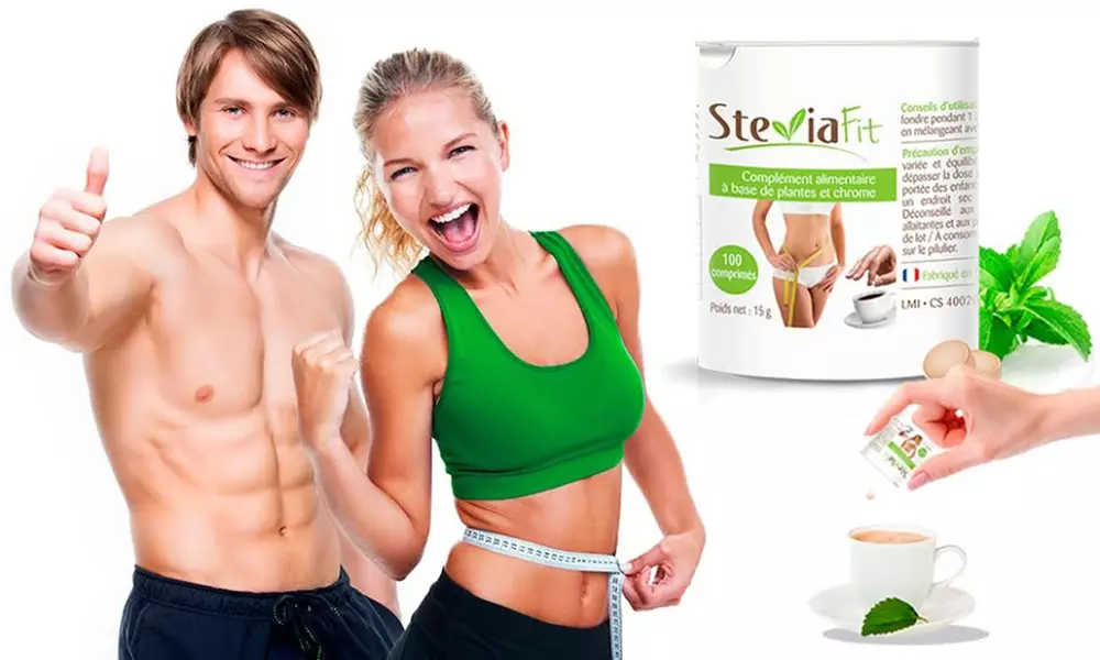 100 ,200 ou 400 sucrettes minceur Stevia fit, au extrait de Guarana et maté vert, 100% naturel - Primary Image