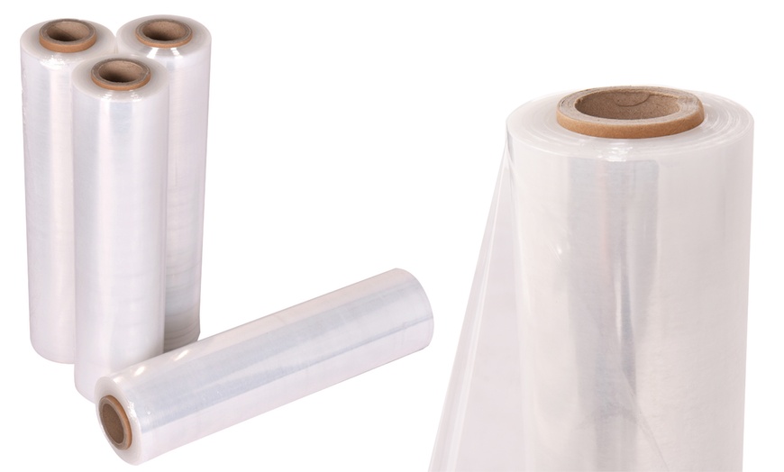 Image 1: 4 Packing Parcel Cling Film Rolls