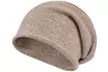 1x oder 2x Kaschmir Slouchy Beanie Strickmütze in Schwarz, Grau oder Kamel - Second Medium