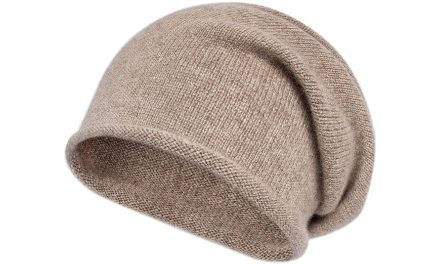 Image 6: 1x oder 2x Kaschmir Slouchy Beanie Strickmütze