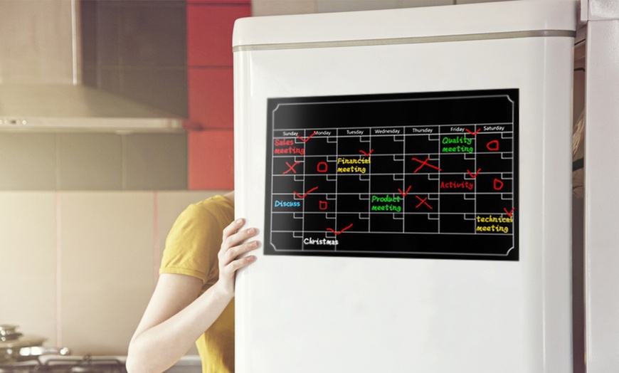 Image 1: Magnetic Fridge Calendar Planner