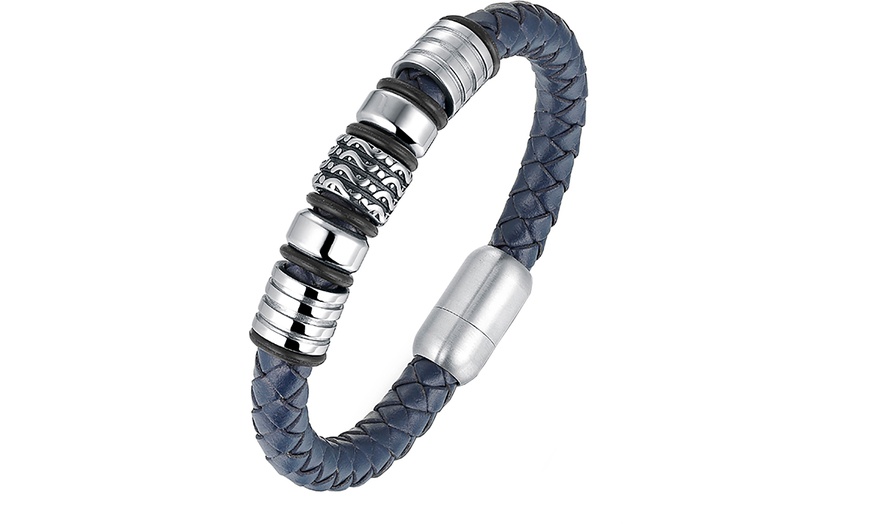 Image 6: Bracelet homme en cuir véritable