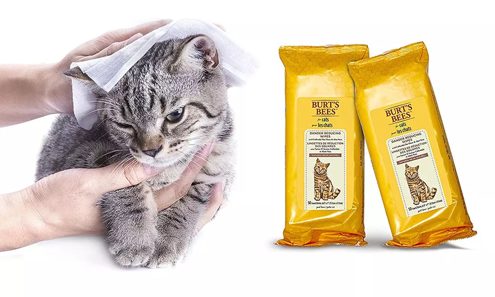Burt’s Bees Dander-Reducing Grooming Wipes for Cats (3-Pack) - Primary Image