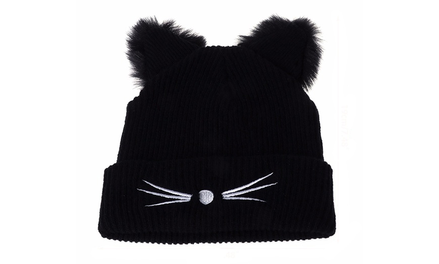 Image 4: Beanie Hat with Cat Ears