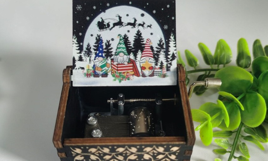 Image 13: Mini Christmas Wooden Music Box