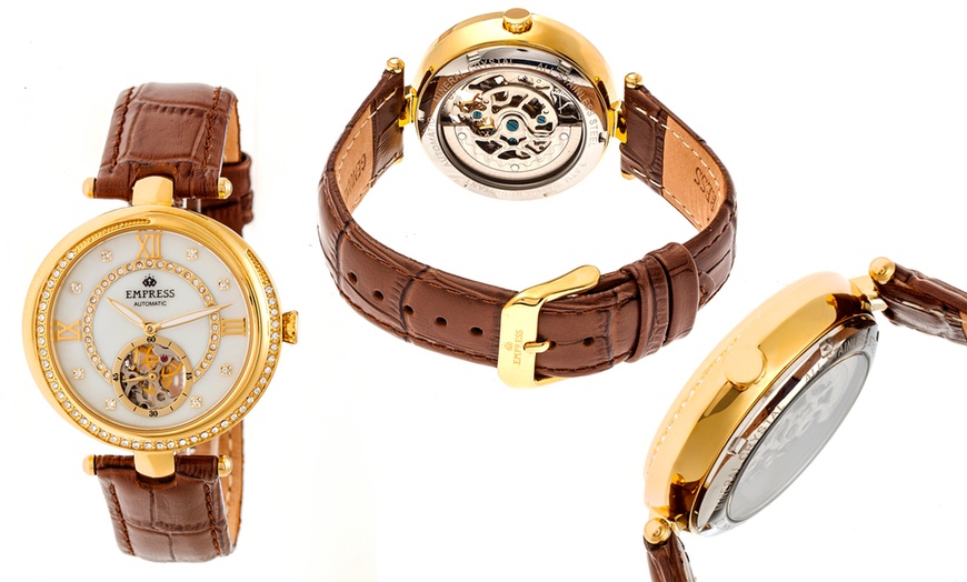 Image 6: Horloges met leren band