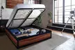 Lit coffre industriel Boston de la marque Sampur, avec matelas en option, livraison offerte - Second Medium