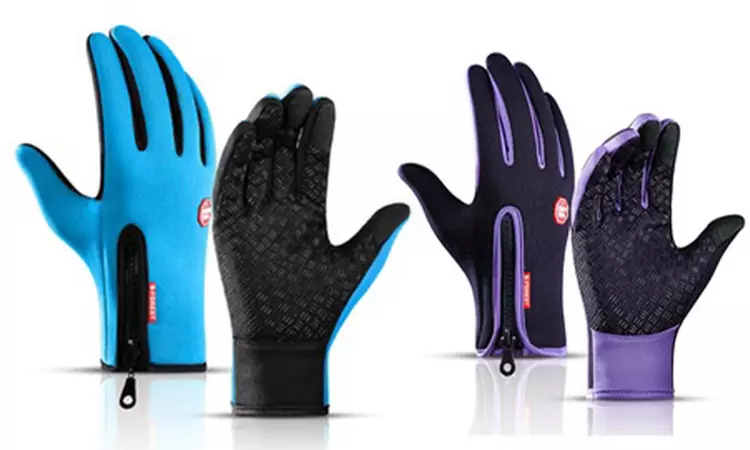 Touchscreen handschoenen met rits