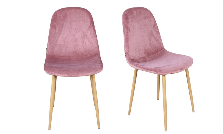 Image 3: Chaises scandinaves en velours