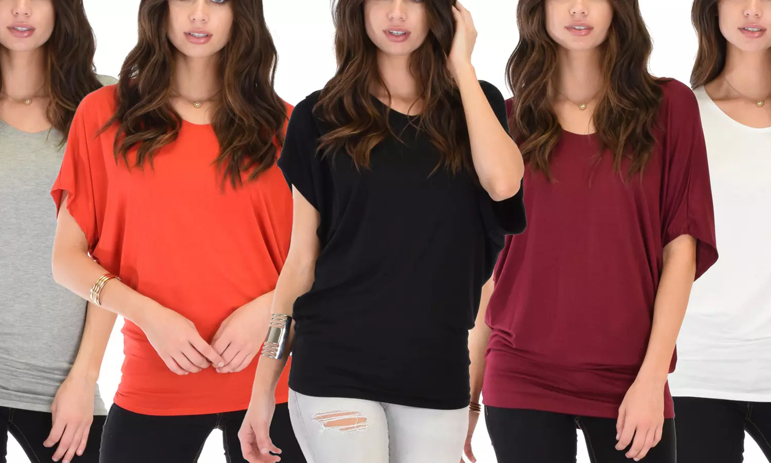 Lyss Loo Women's Dolman Top (3-Pack). Plus Sizes Available. - Primary Image