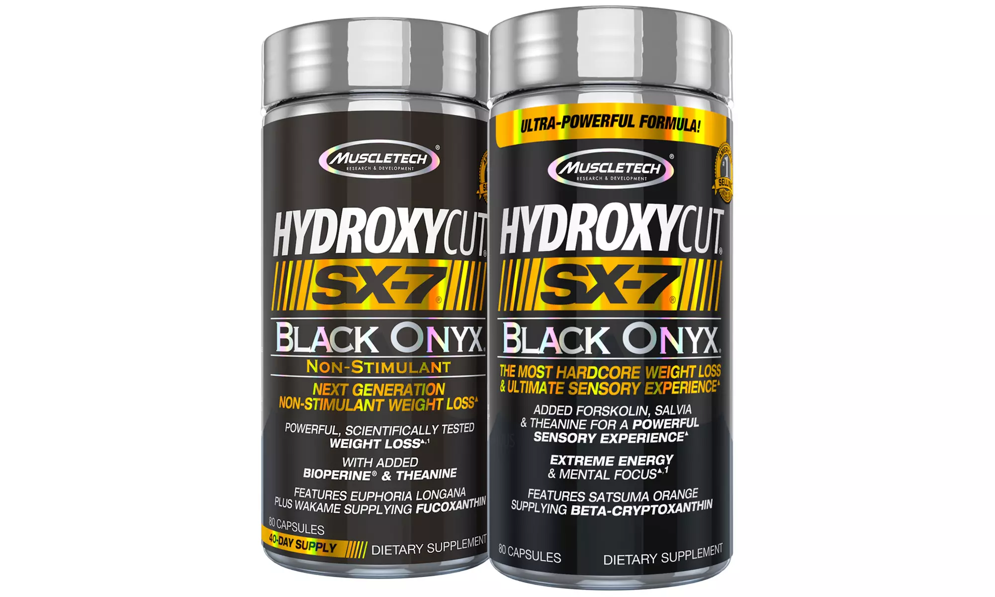 MuscleTech Hydroxycut SX-7 Black Onyx and SX-7 Black Onyx Non-Stimulant Weight-Loss Supplement (160-Count) - Primary Image