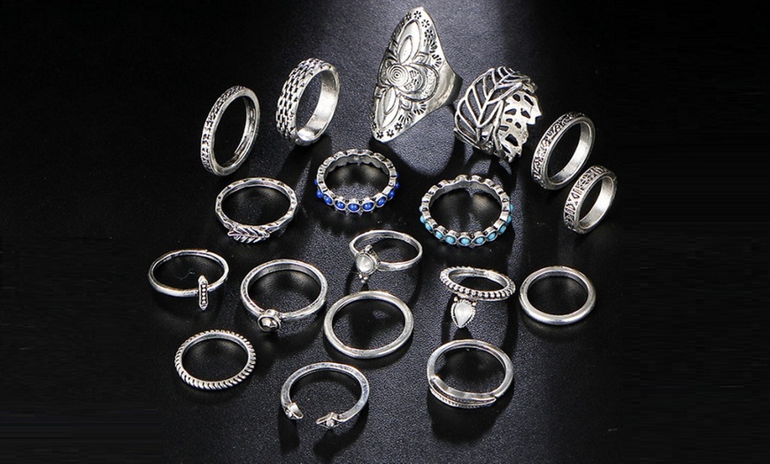 Image 5: Bohemian Rings Set