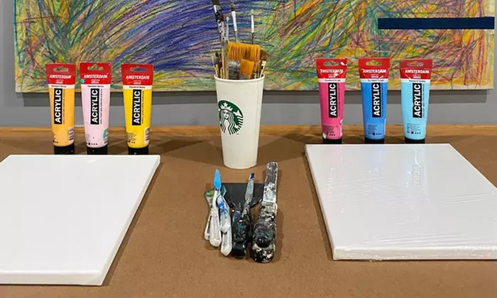 Explore Art: 1-Hour BYOB Paint Private Session & Gallery Tour - 2 or 4